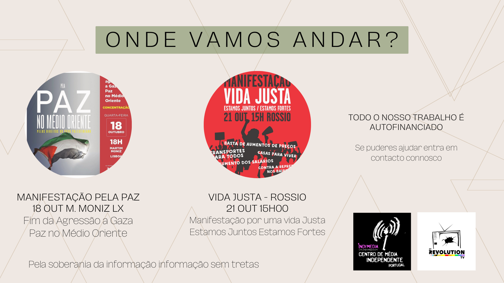 Onde vamos andar?