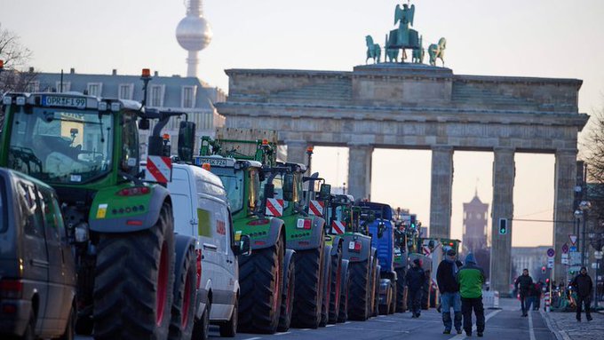 Começa semana de protesto de Agricultores Alemães.