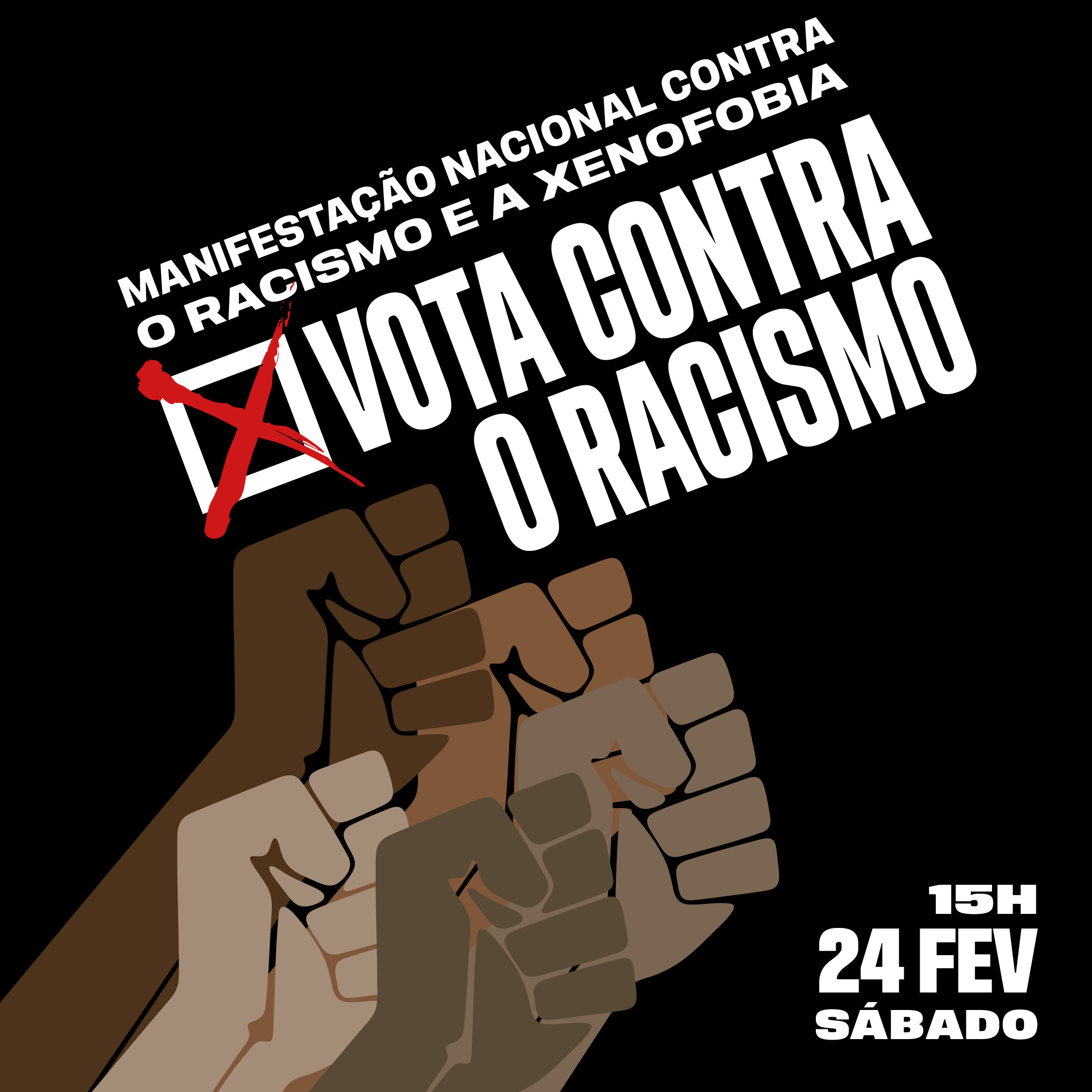 “O silêncio das instituições é cúmplice!” Mais de trinta coletivos juntam-se em manifestação nacional e apelam ao voto contra o racismo