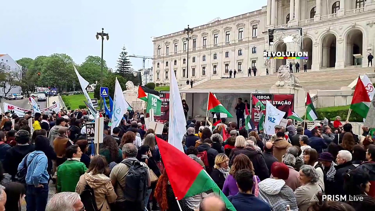 [Lisboa] Assentada protesto pela Palestina em frente á embaixada de Israel • 6 de Abril, 2024