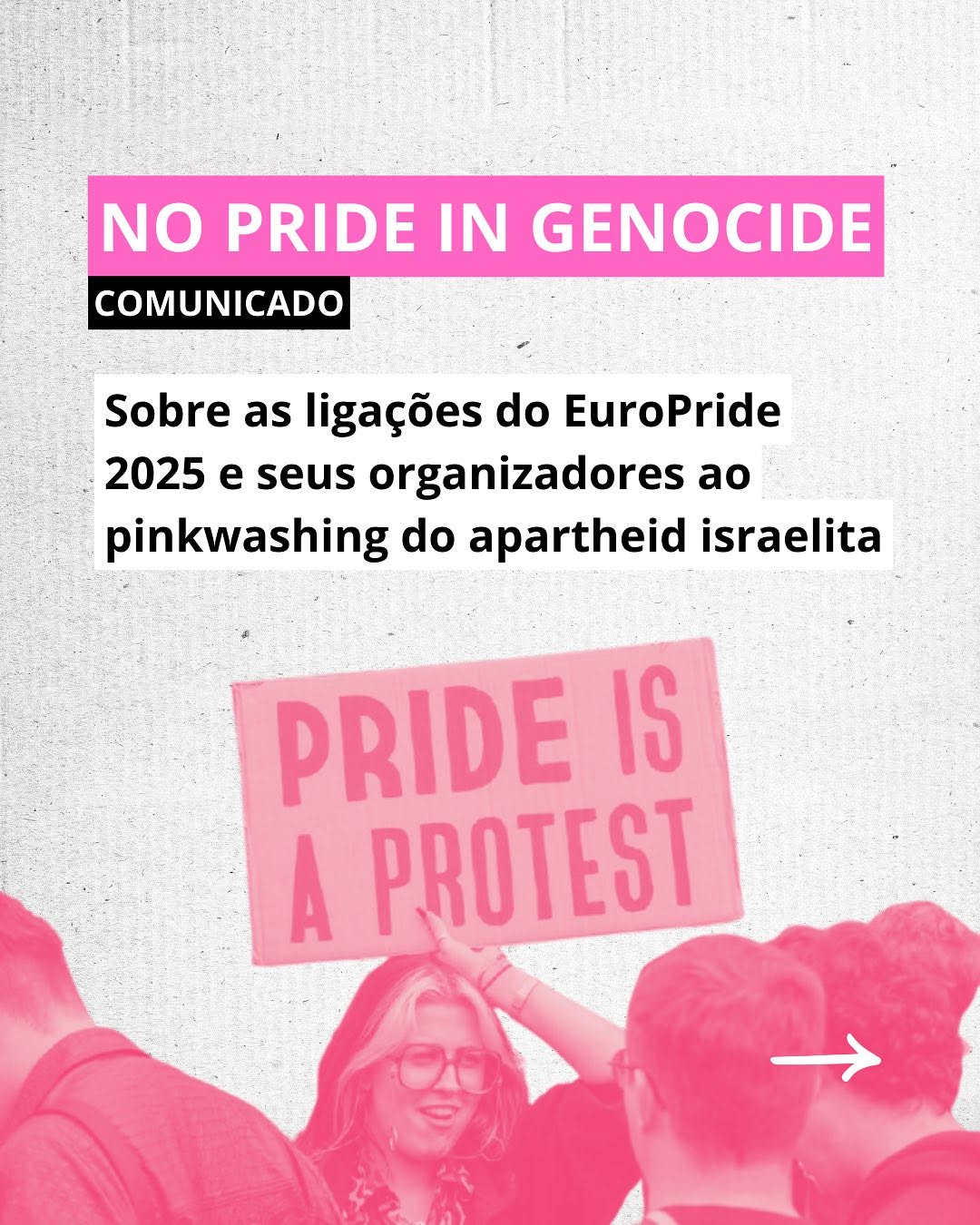 “No Pride In Genocide”