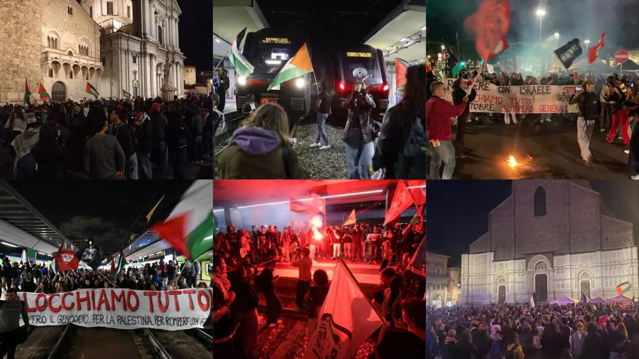 Greve Geral na Itália em solidariedade com Gaza