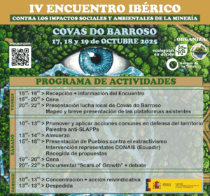 Quarto Encontro Ibérico sobre os Impactos Sociais e Ambientais da Mineração, em Covas do Barroso e Boticas