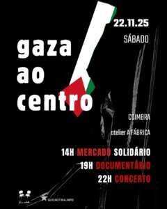 22Nov | Gaza ao Centro: evento de recolha de fundos em Coimbra